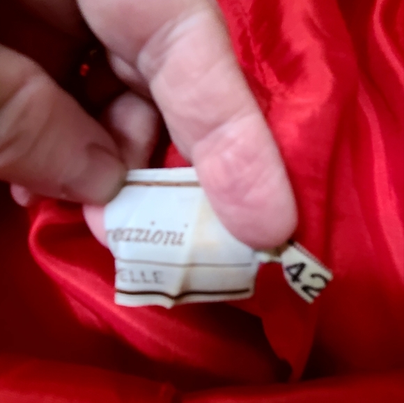 GORGEOUS Garl Creazioni Vera Pelle red genuine leather VINTAGE pants sz42/M - Picture 11 of 12